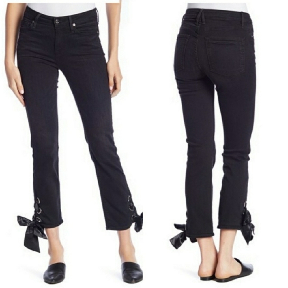 Good American Straight Leg Ankle Lace-up
